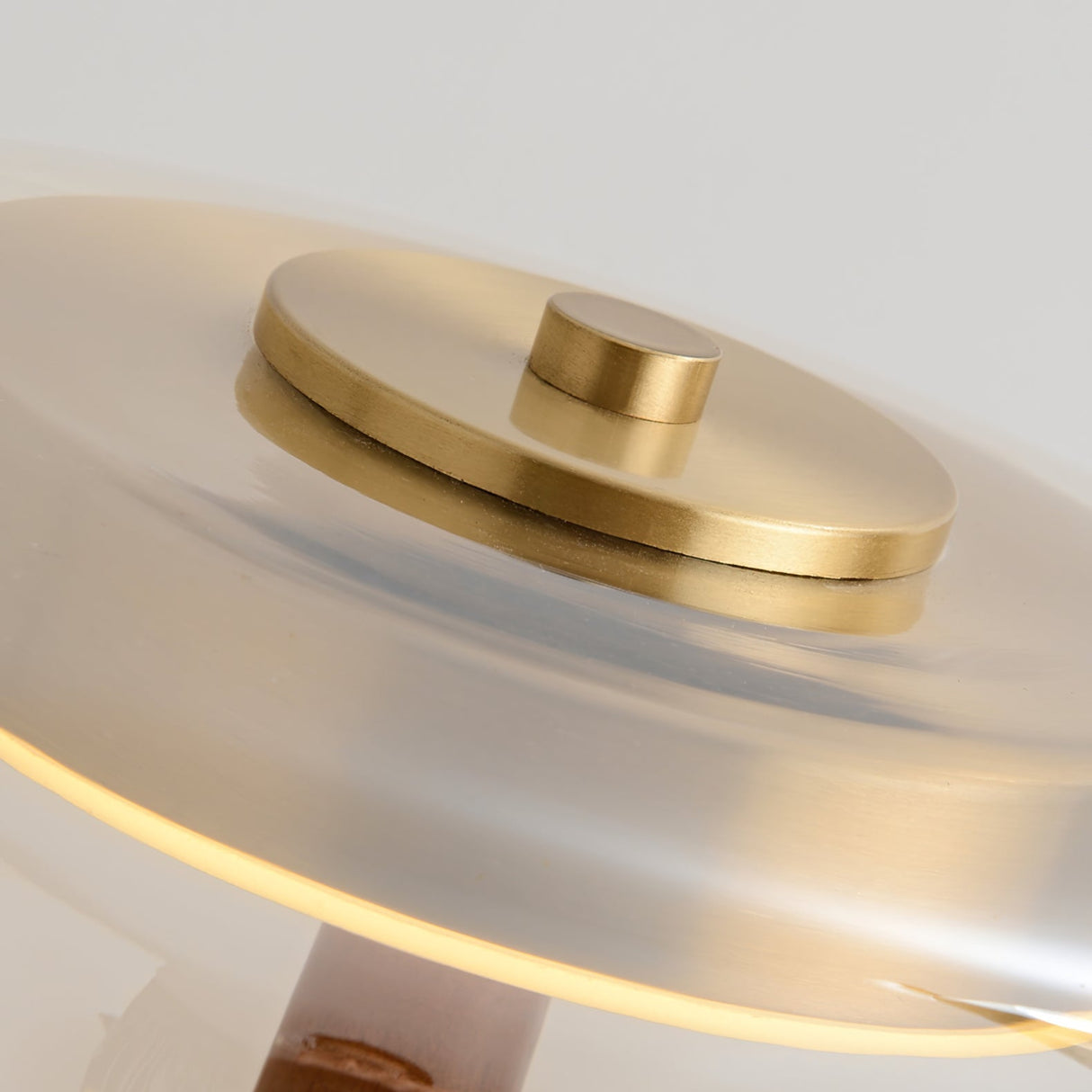 Modern LED Table Lamp  Walnut Wood Base With Glass Shade - Product detail 16