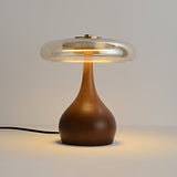 Modern LED Table Lamp  Walnut Wood Base With Glass Shade - Product detail 25