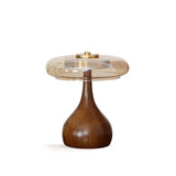 Modern LED Table Lamp  Walnut Wood Base With Glass Shade - Product detail 45