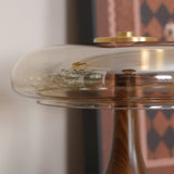 Modern LED Table Lamp  Walnut Wood Base With Glass Shade - Product detail 32