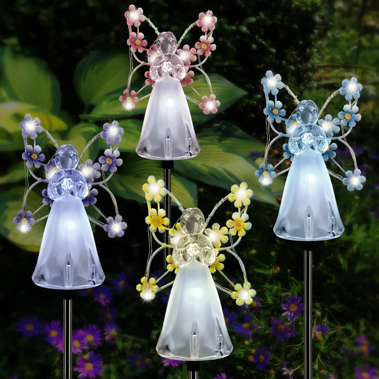 Solar Garden Angel Light  LED Outdoor Decorative Stake - Detailed view