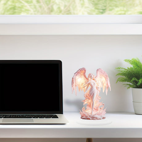 Angel Table Lamp  Winged Figure Art Deco Design - Product detail 6