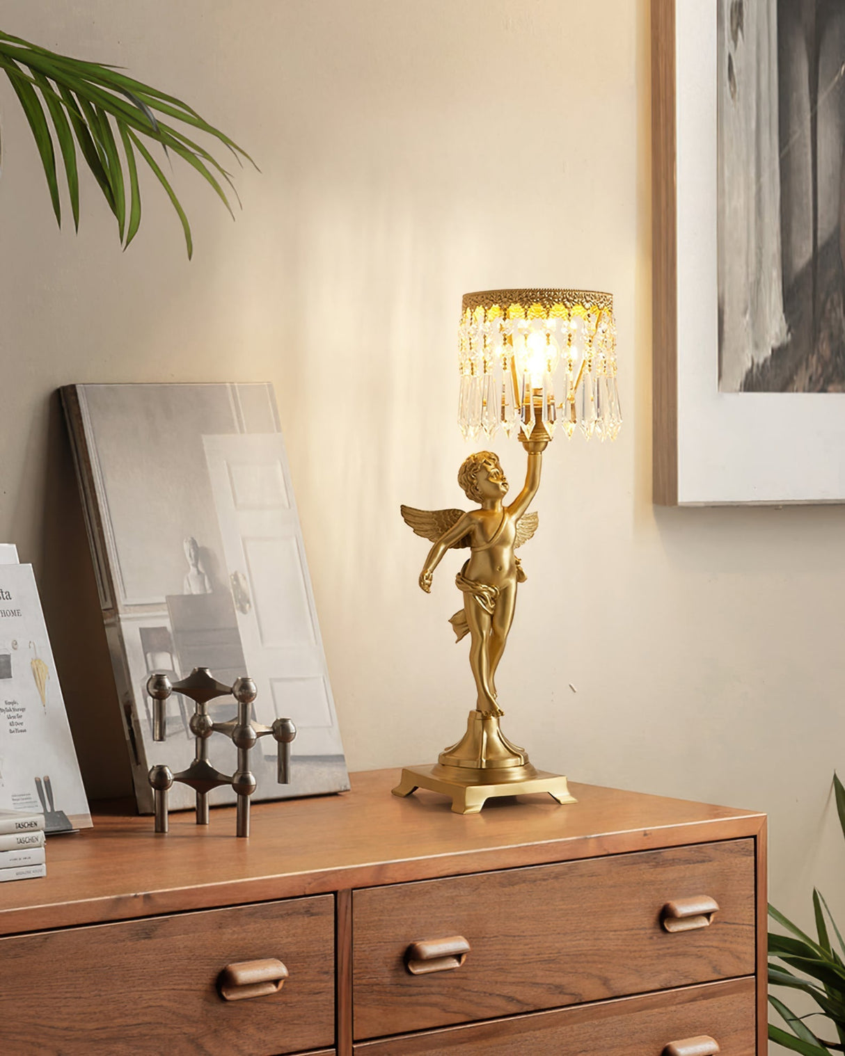 Baroque Table Lamp  Crystal Prism Angel Design - Product detail 9