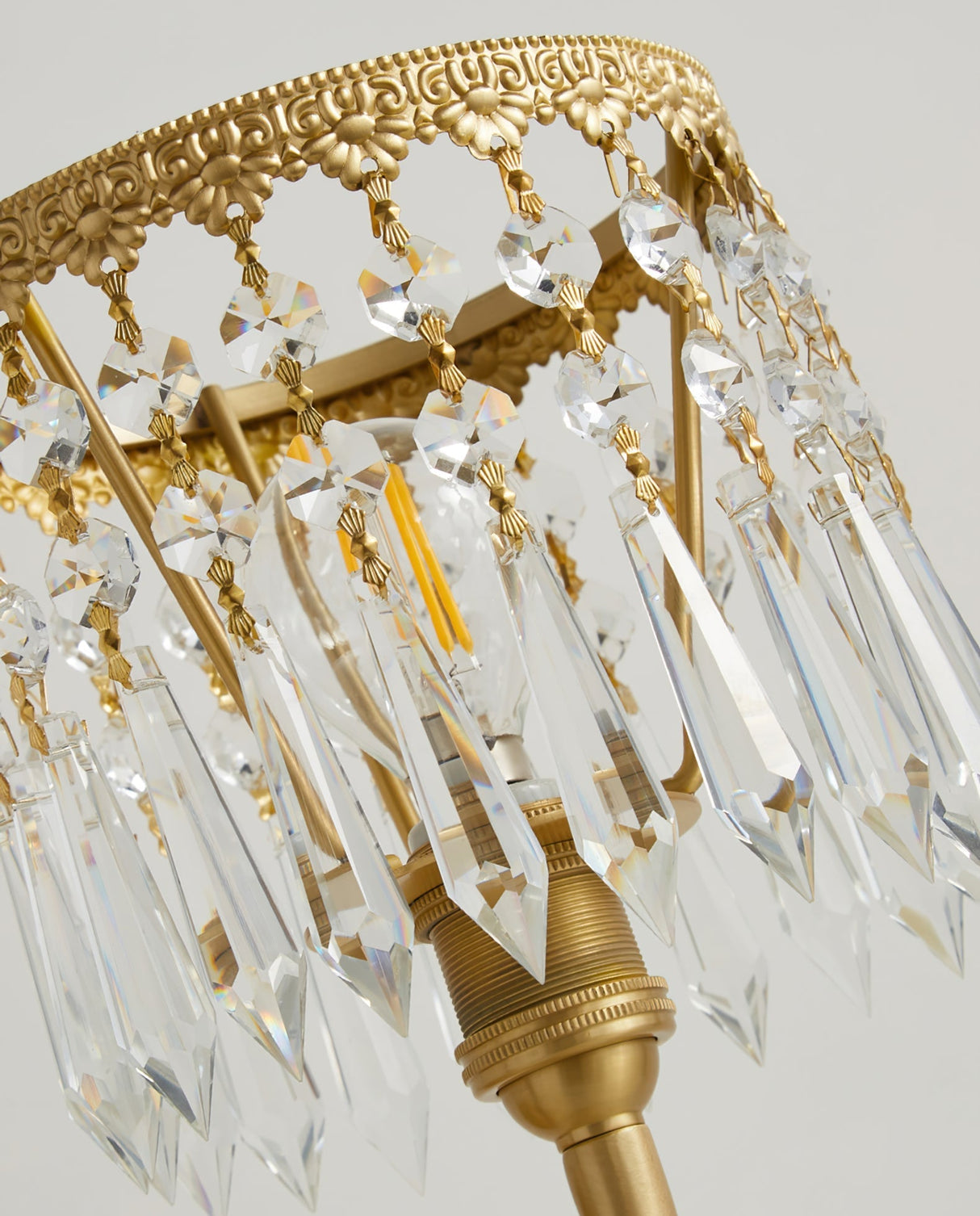 Baroque Table Lamp  Crystal Prism Angel Design - Product detail 5