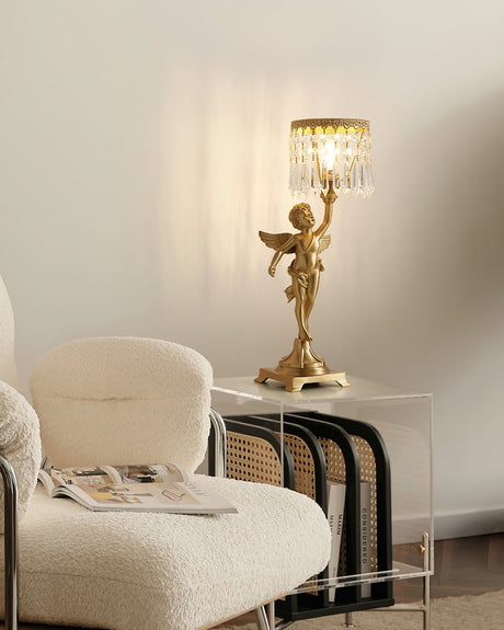 Baroque Table Lamp  Crystal Prism Angel Design - Product detail 10