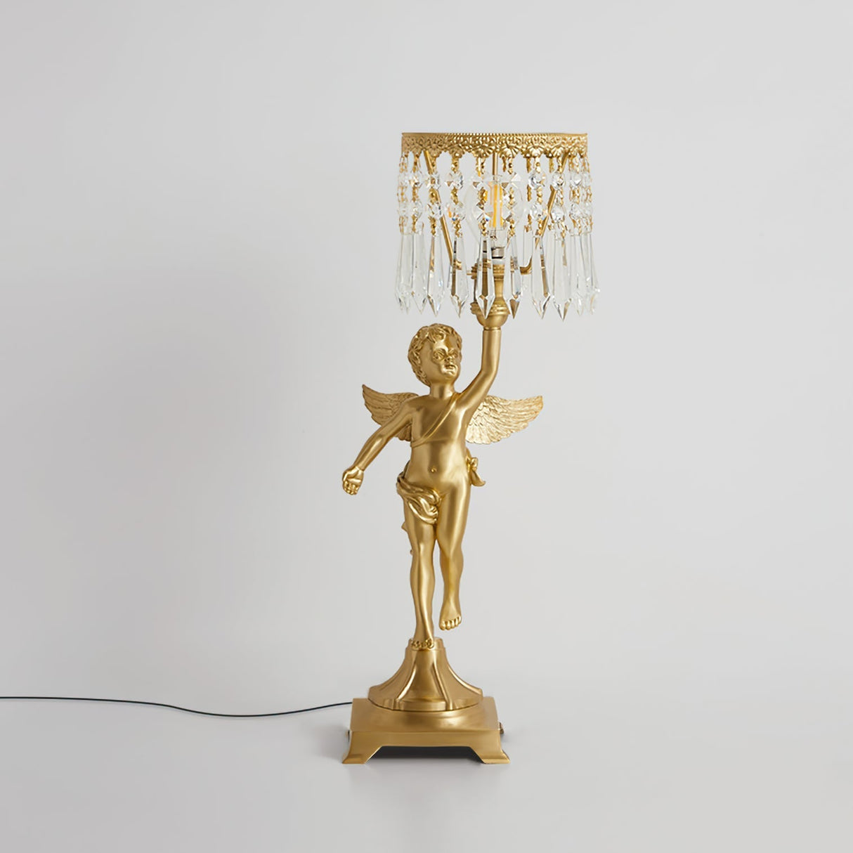 Baroque Table Lamp  Crystal Prism Angel Design - Product example