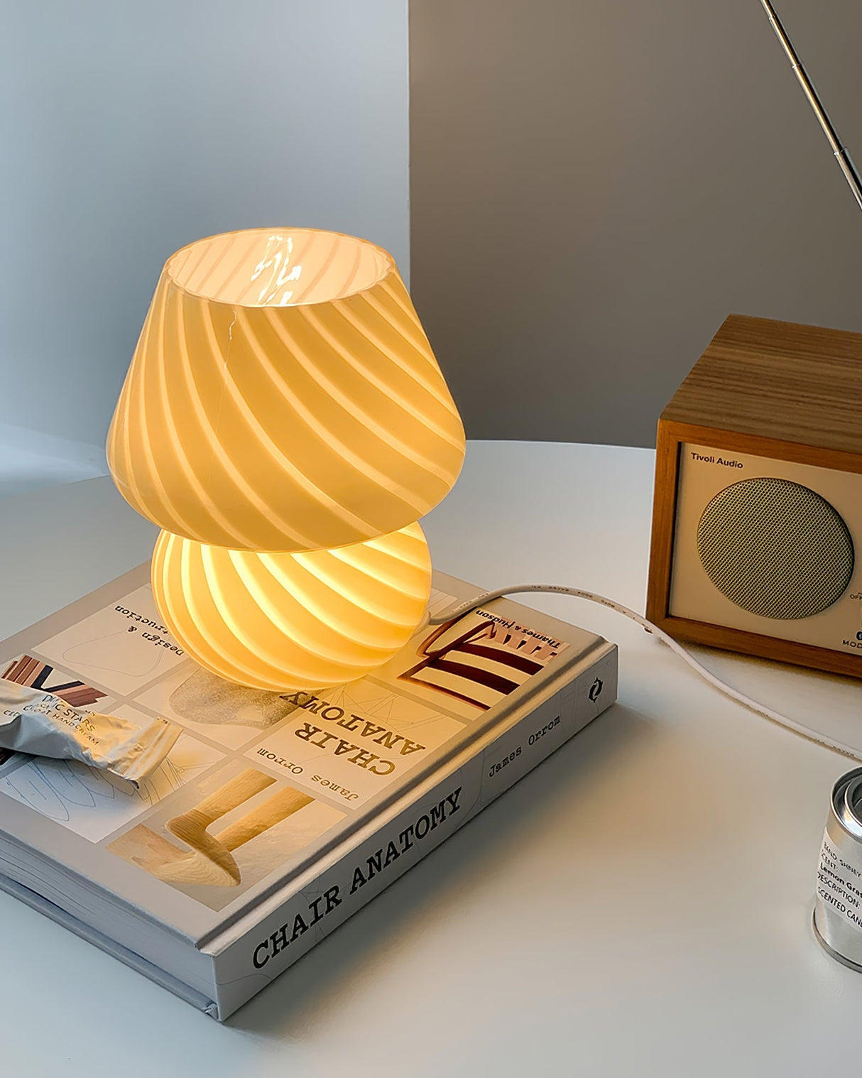 Glass Table Lamp  Spiral Pattern Design - Product detail 30