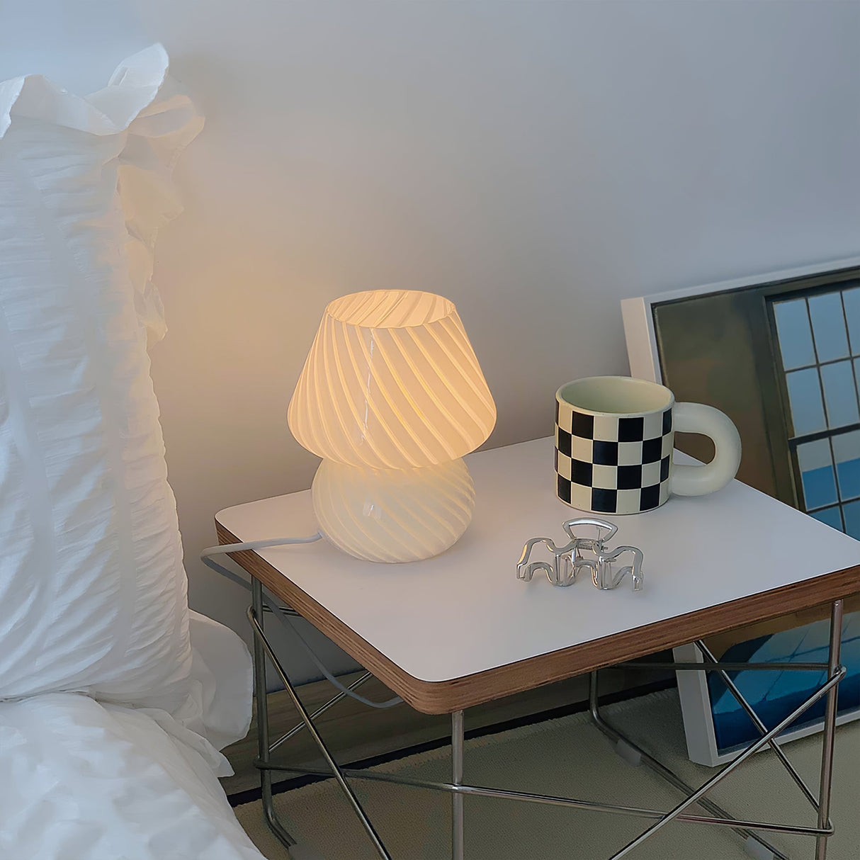 Glass Table Lamp  Spiral Pattern Design - Product detail 14