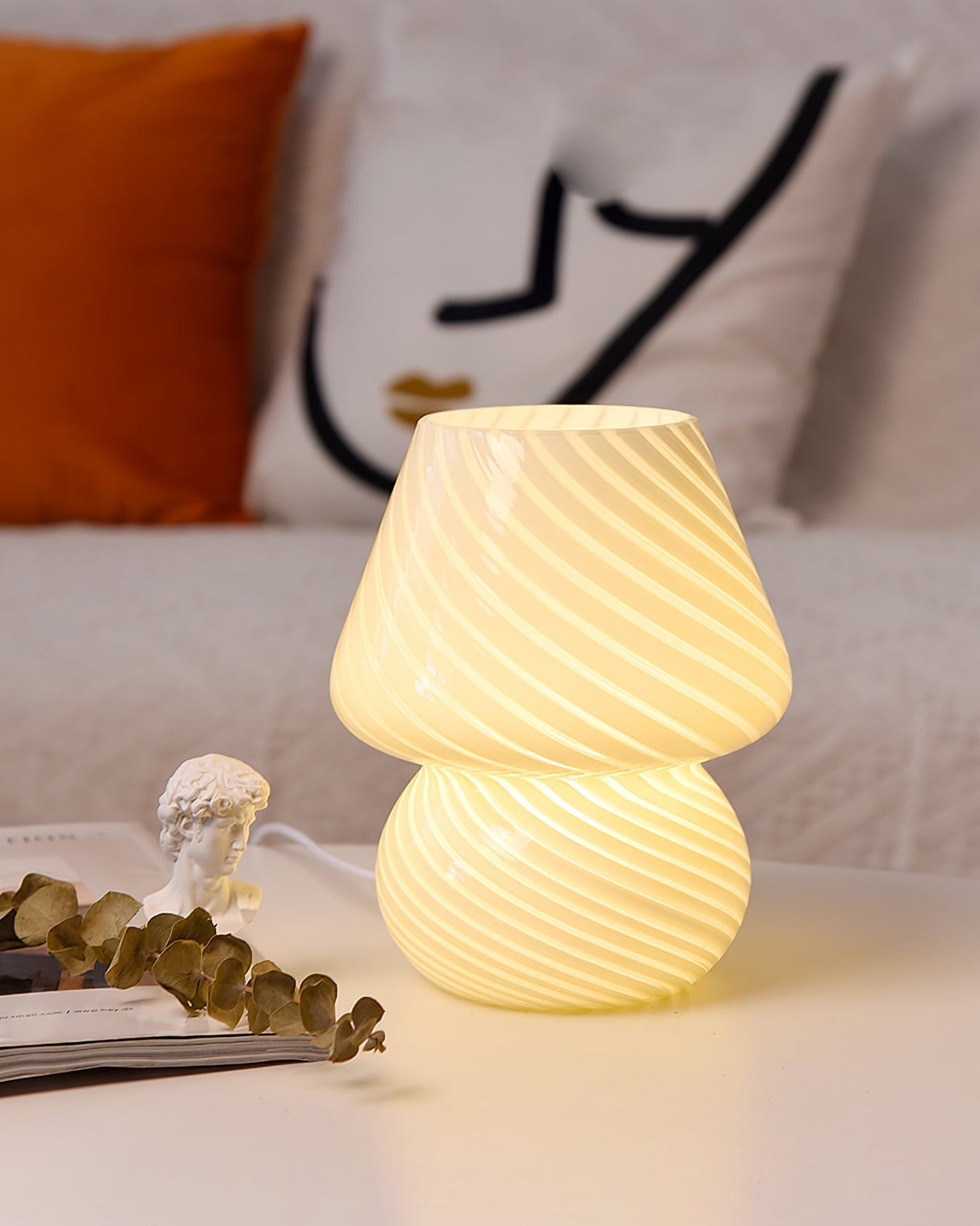 Glass Table Lamp  Spiral Pattern Design - Product detail 32