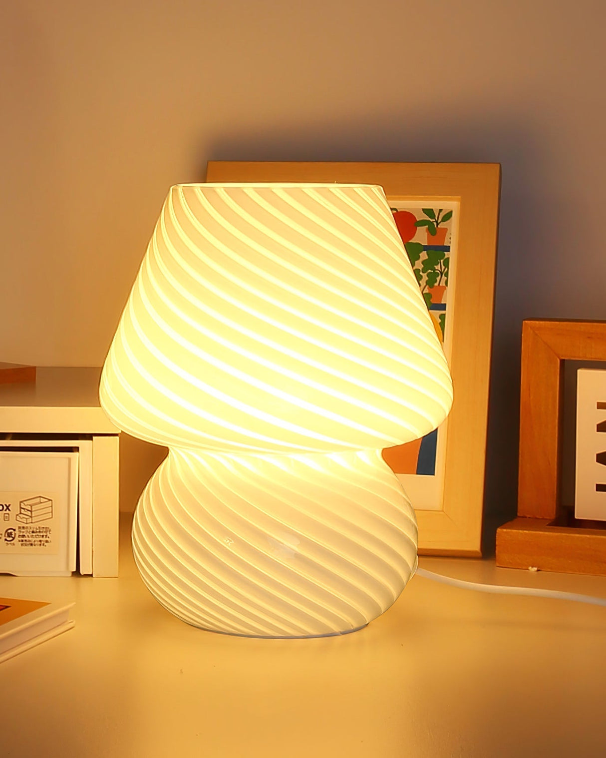 Glass Table Lamp  Spiral Pattern Design - Product detail 27