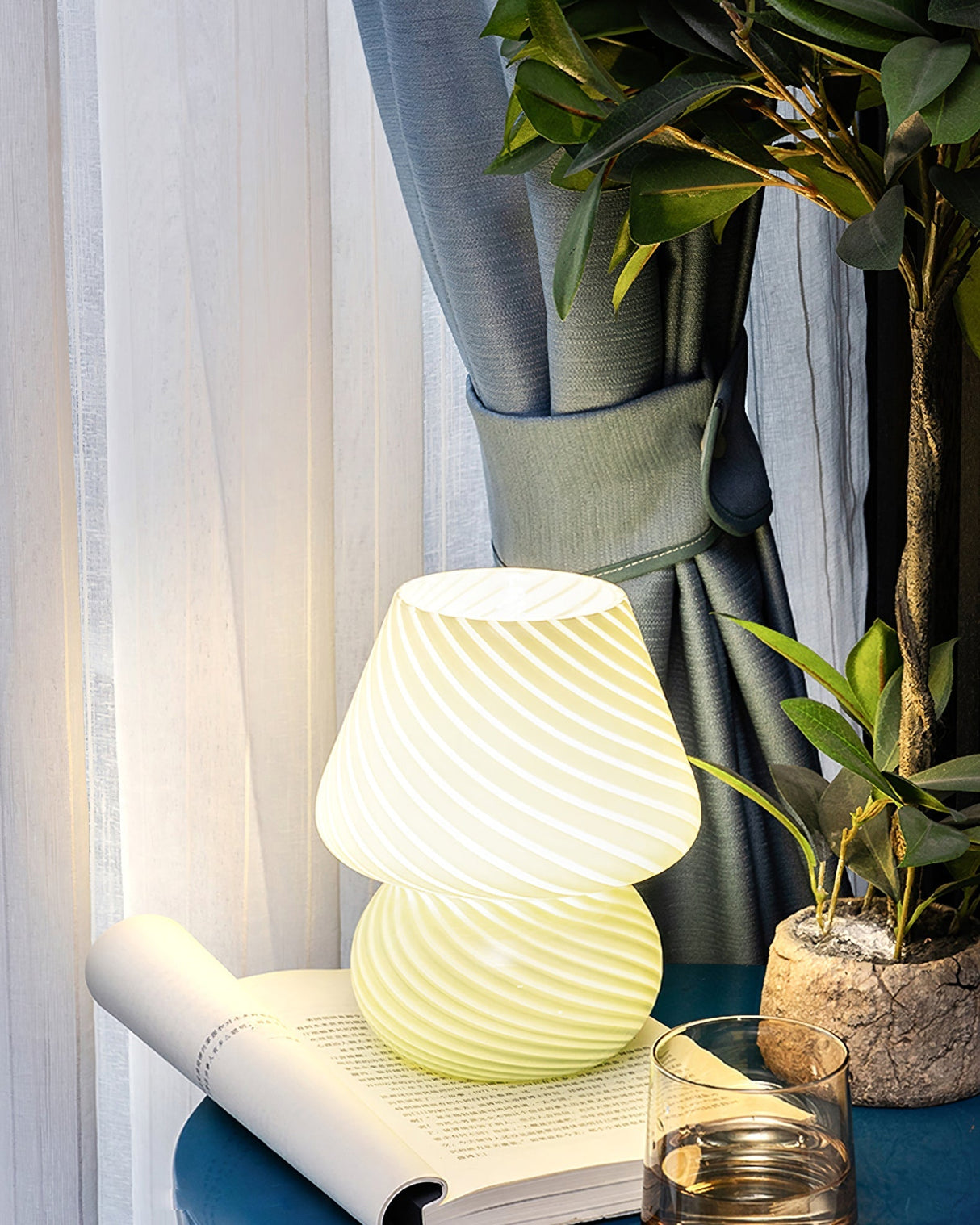 Glass Table Lamp  Spiral Pattern Design - Product detail 28