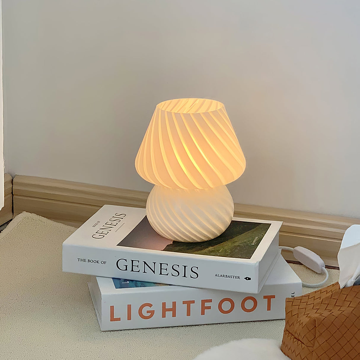 Glass Table Lamp  Spiral Pattern Design - Product detail 10