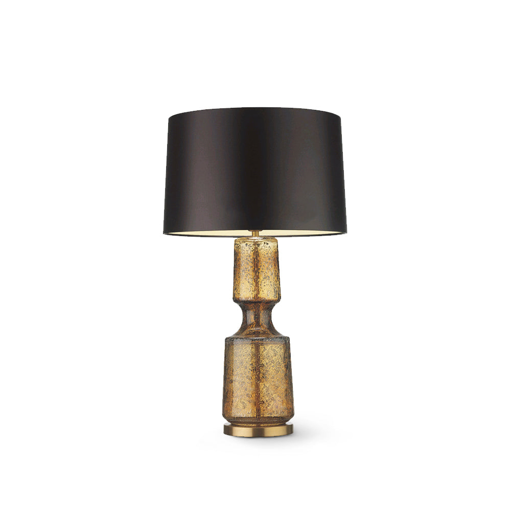 Modern Glass Table Lamp  Amber Base Black Shade - Product detail 31