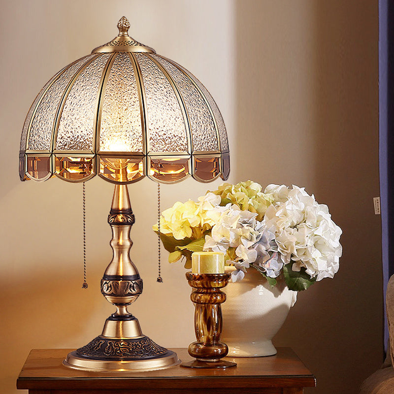 Victorian Table Lamp  Textured Glass Dome Shade - Product detail 5