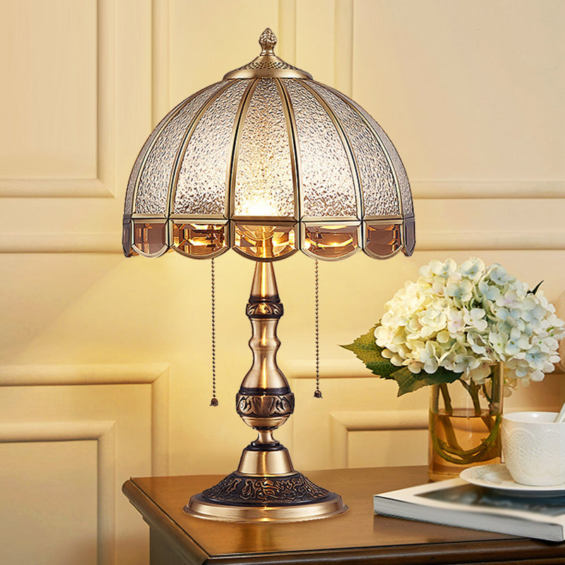 Victorian Table Lamp  Textured Glass Dome Shade - Product detail 4