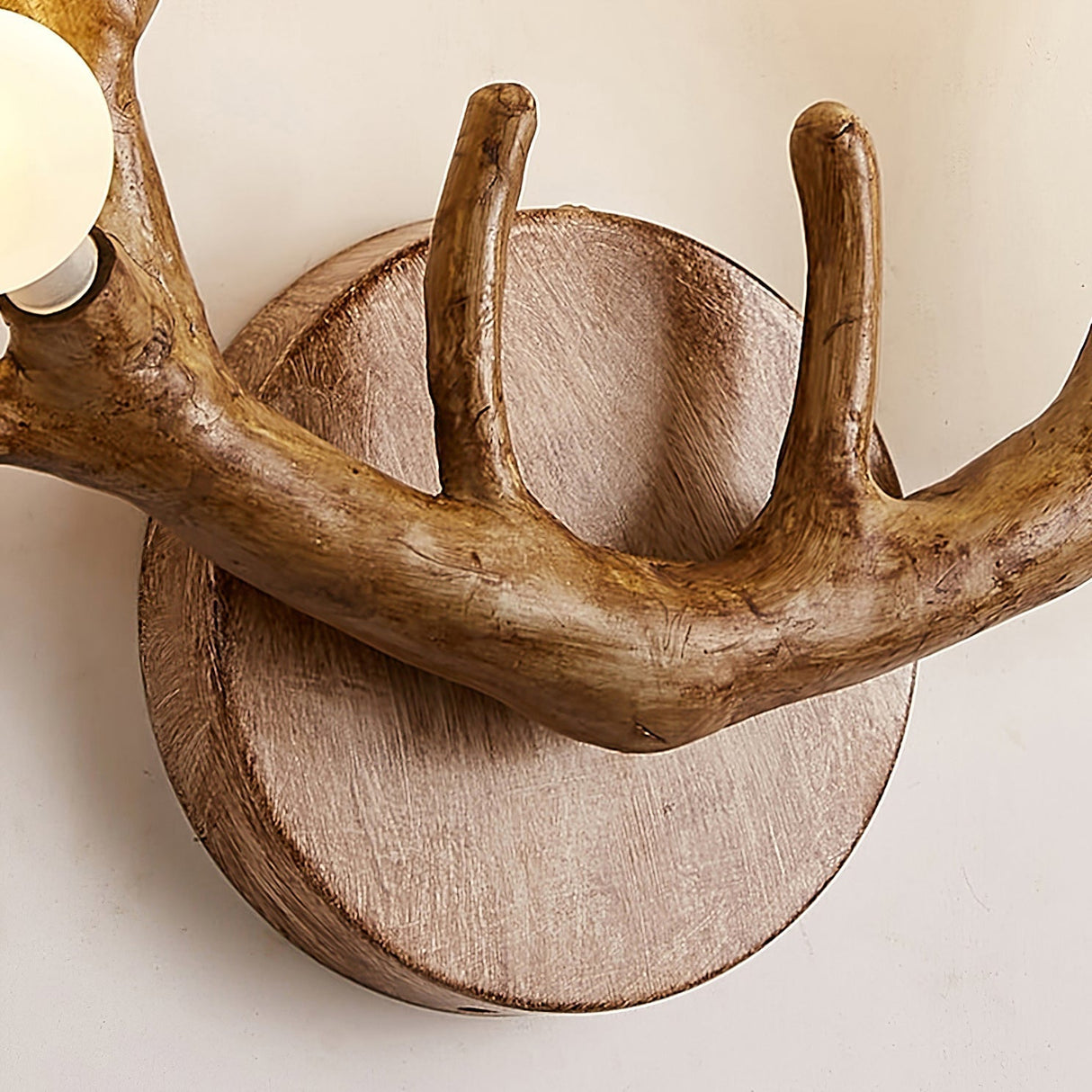 Natural Antler Wall Lamp  Rustic Wood Branch Design - Product detail 9