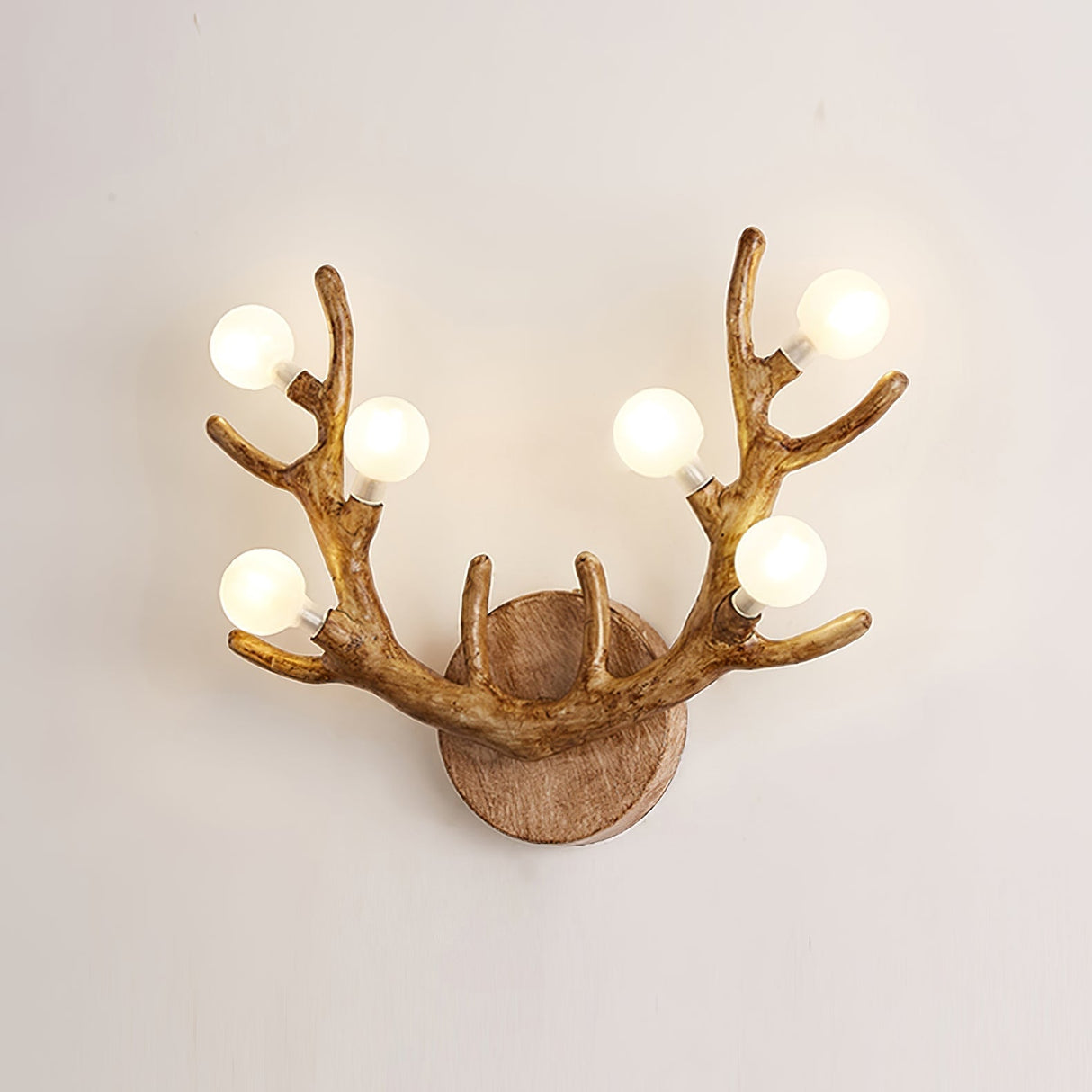Natural Antler Wall Lamp  Rustic Wood Branch Design - Product detail 8