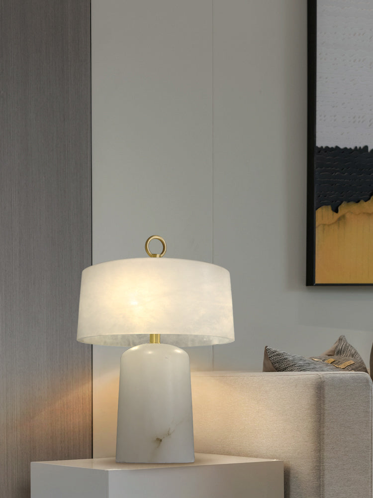 Alabaster Table Lamp  Vintage Brass Accents - Product detail 19