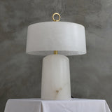 Alabaster Table Lamp  Vintage Brass Accents - Product detail 24