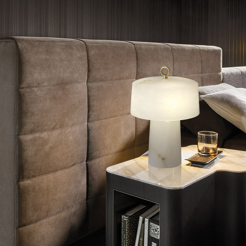 Alabaster Table Lamp  Vintage Brass Accents - Product detail 6