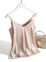 Satin Camisole Top  V-Neck Sleeveless Design - Product detail 4