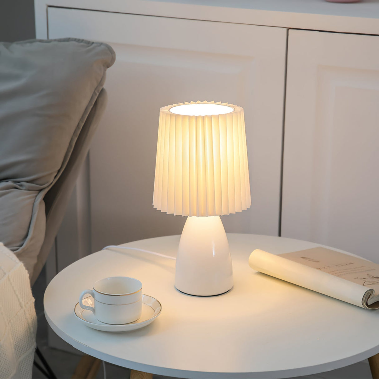 Modern Table Lamp  Orange Ceramic Base With White Shade - Product detail 18