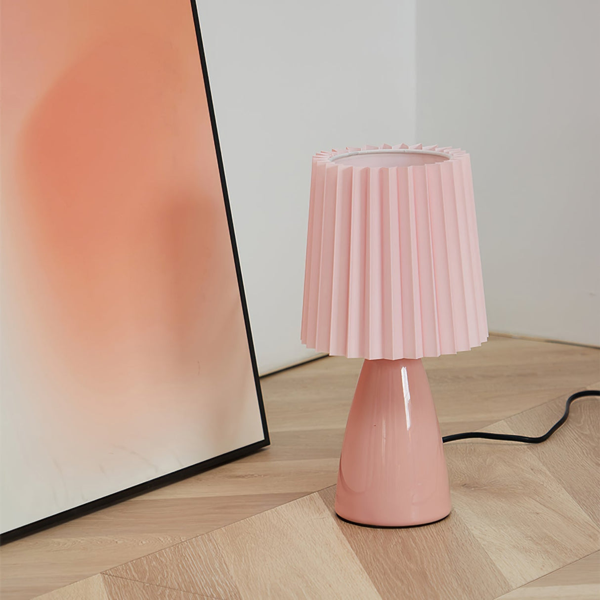 Modern Table Lamp  Orange Ceramic Base With White Shade - Product detail 15