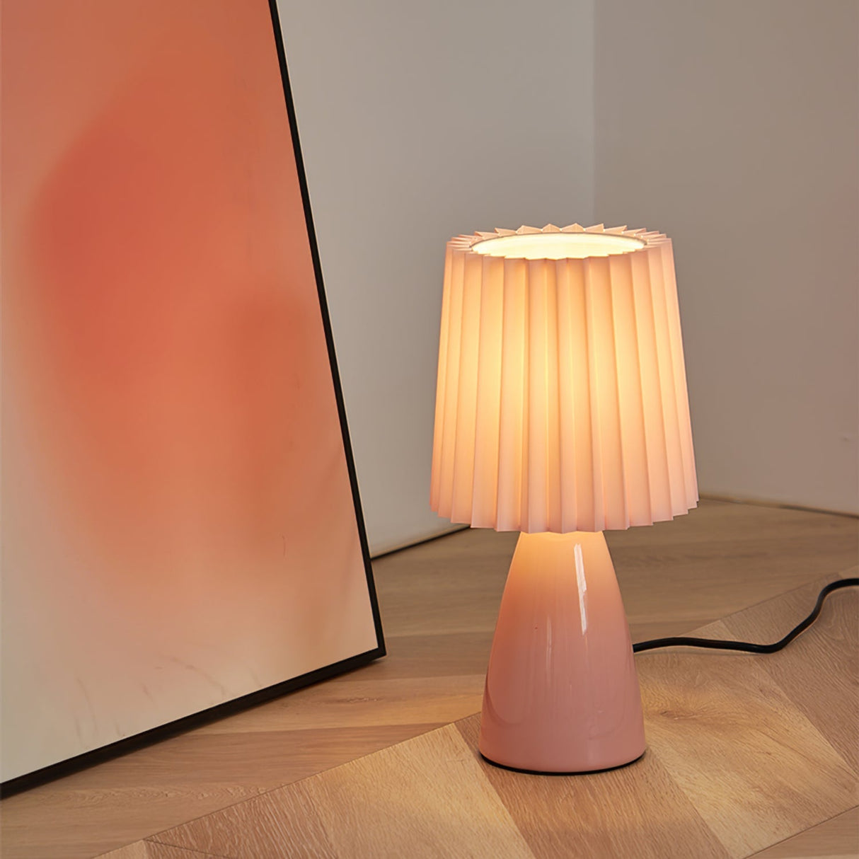 Modern Table Lamp  Orange Ceramic Base With White Shade - Product detail 22