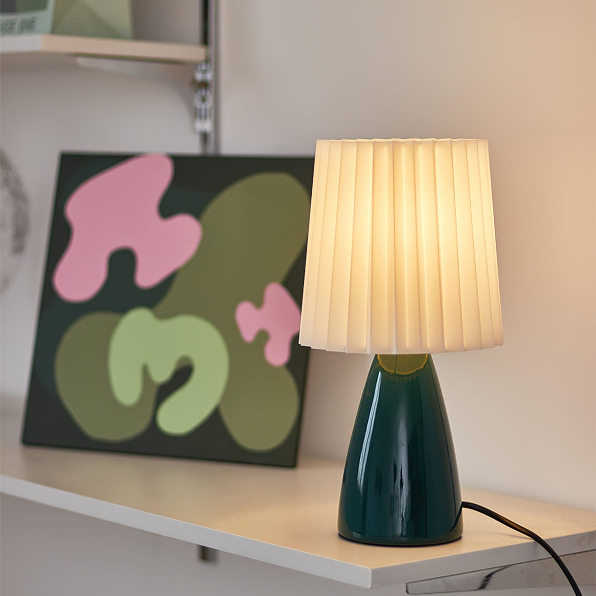 Modern Table Lamp  Orange Ceramic Base With White Shade - Product detail 24