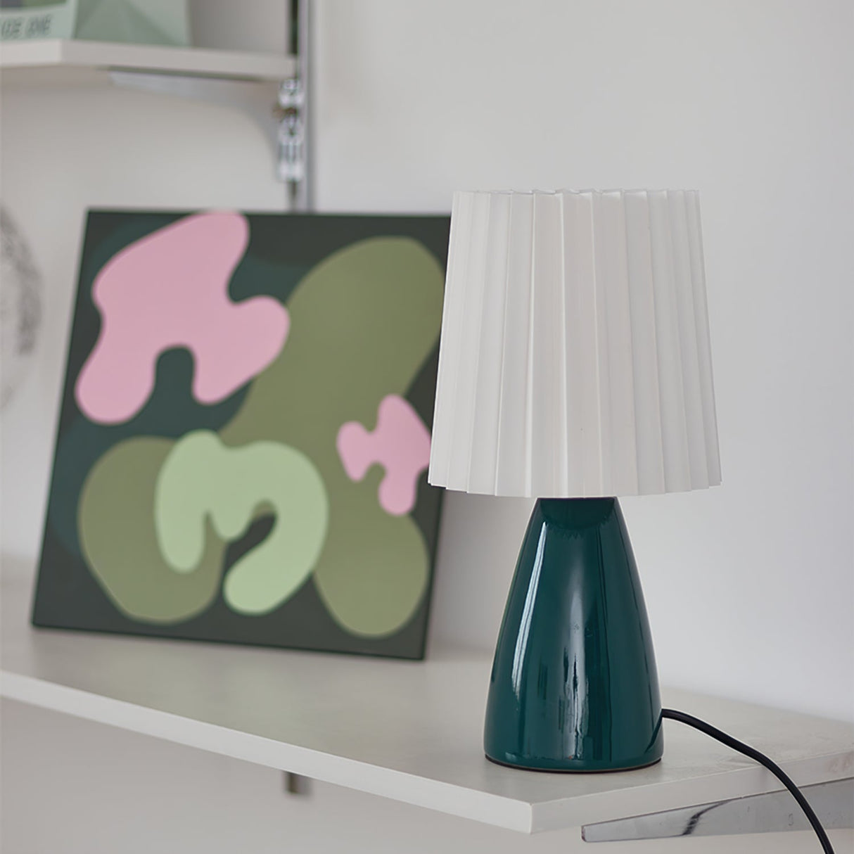 Modern Table Lamp  Orange Ceramic Base With White Shade - Product detail 16