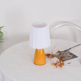 Modern Table Lamp  Orange Ceramic Base With White Shade - Product detail 4