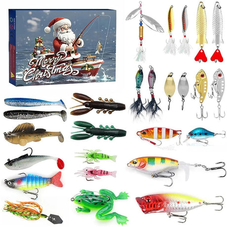 Fishing Advent Calendar  24 Premium Lures and Baits Set - Detailed view