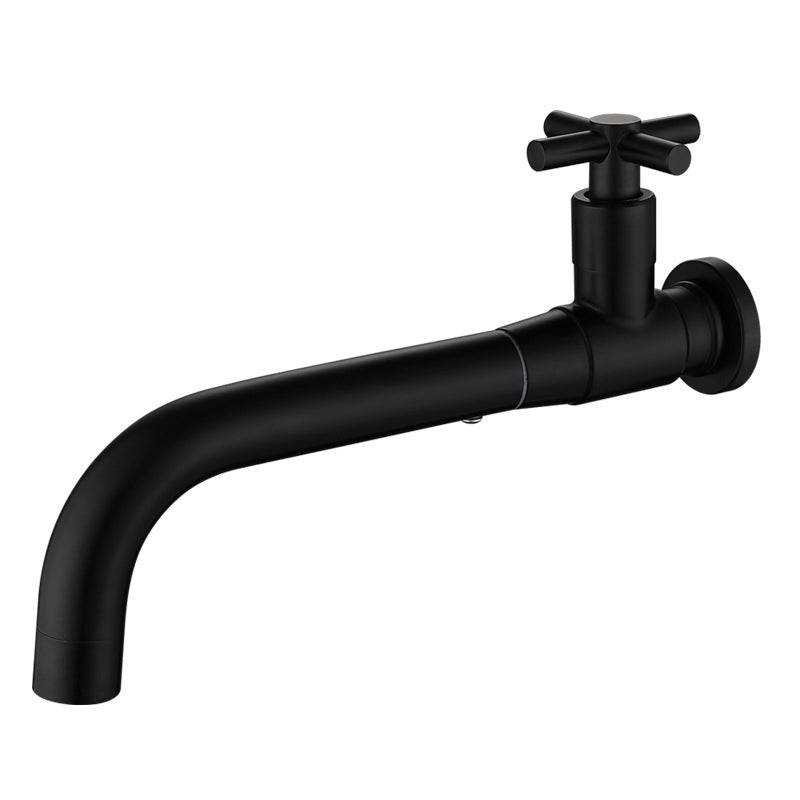 Wall Mounted Bathroom Faucet  Modern Stainless Steel Cross Handle - Product detail 11