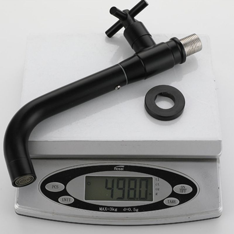 Wall Mounted Bathroom Faucet  Modern Stainless Steel Cross Handle - Product example