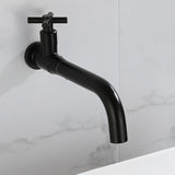 Wall Mounted Bathroom Faucet  Modern Stainless Steel Cross Handle - Product detail 5