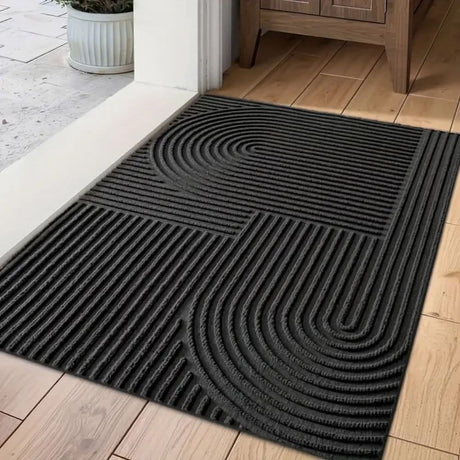 Geometric Door Mat  Absorbent Microfiber with Non-Slip Backing - Product showcase