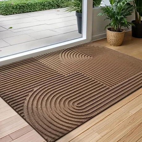 Geometric Door Mat  Absorbent Microfiber with Non-Slip Backing - Product detail 7