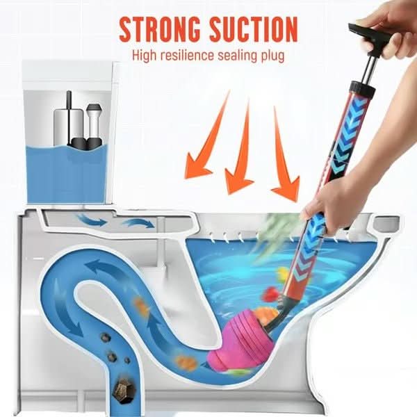 High Pressure Toilet Plunger  Professional Drain Unclogging Tool - Detailed view