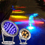 LED Underwater Pool Light  Waterproof Stainless Steel 24W Fixture - Detailed view