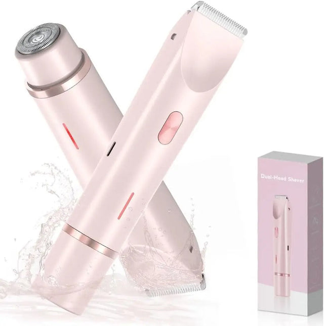Electric Bikini Trimmer  Dual Head Waterproof Rechargeable Shaver - Product showcase