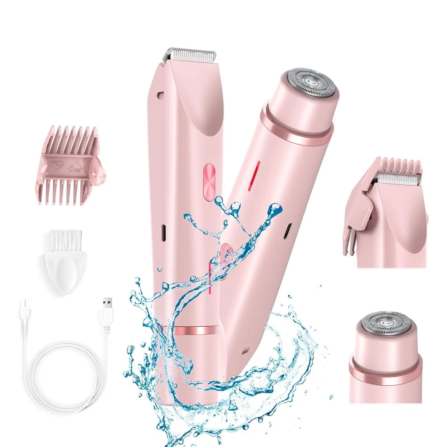Electric Bikini Trimmer  Dual Head Waterproof Rechargeable Shaver - Product detail 7