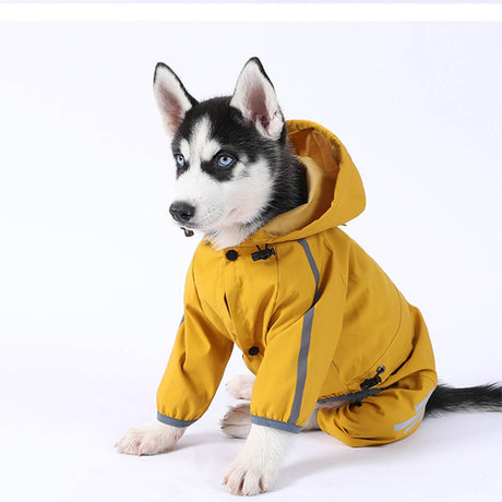 Waterproof Dog Raincoat  Adjustable Hood and Reflective Strips - Product detail 10