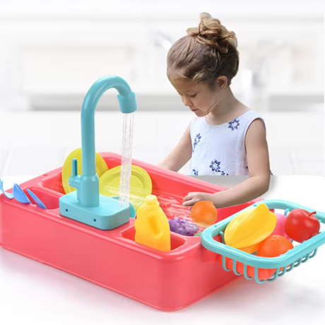 Educational Play Sink Set  Interactive Water Tap Learning Toy - Product showcase