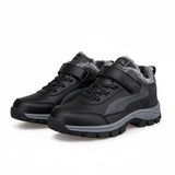 Mens Waterproof Walking Shoes  Fleece Lined with Velcro Closure - Product showcase