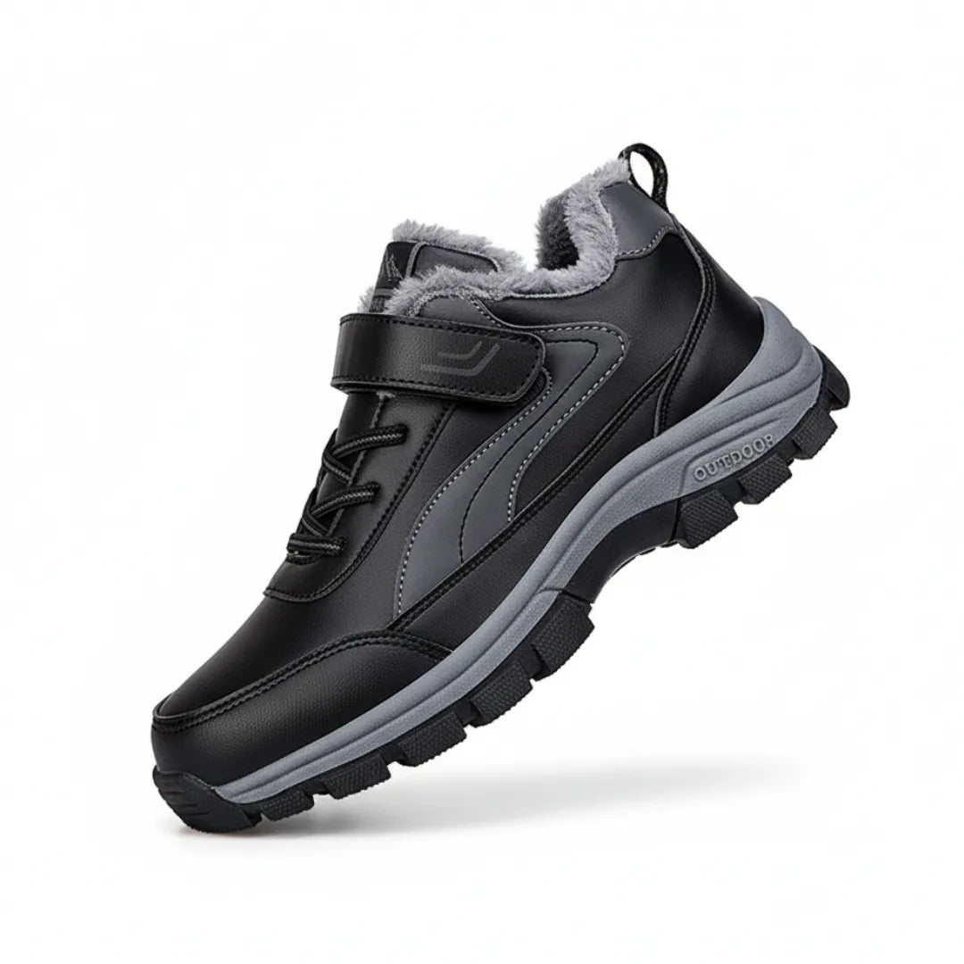 Mens Waterproof Walking Shoes  Fleece Lined with Velcro Closure - Product detail 6