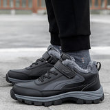 Mens Waterproof Walking Shoes  Fleece Lined with Velcro Closure - Product detail 7