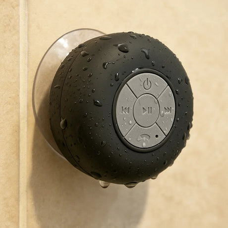 Waterproof Bluetooth Shower Speaker  Compact IPX4 Design with Bass - Product showcase