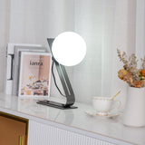 Modern Table Lamp  Glass Globe Brass Frame Design - Product detail 5