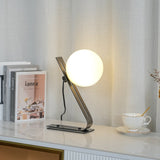 Modern Table Lamp  Glass Globe Brass Frame Design - Product detail 4