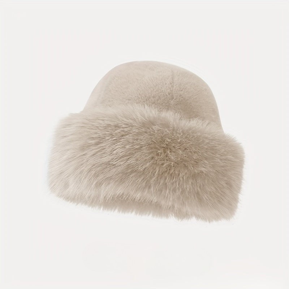 Knitted Winter Hat  Faux Fur Ear Protection - Product showcase